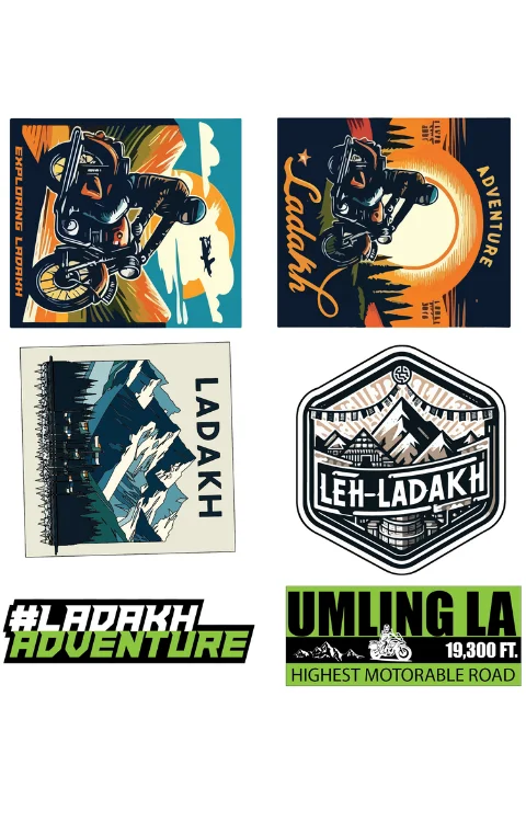 Leh Ladakh Packer Sticker Compatible with Anywhere | Printed In Premium Gloss Vinyl With FPF(Fade Protection Film), Water Proof, Precut Sticker, Size 2.0 Inches